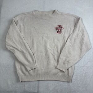 VTG Nutmeg San Francisco 49ers Knit Beige Sweater Long Sleeve Men's Large